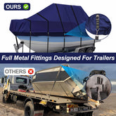 900D T Top Boat Cover -Heavy Duty Boat Cover, Waterproof T Top Hard Top Boat Cover, Trailerable Center Console Boat Cover